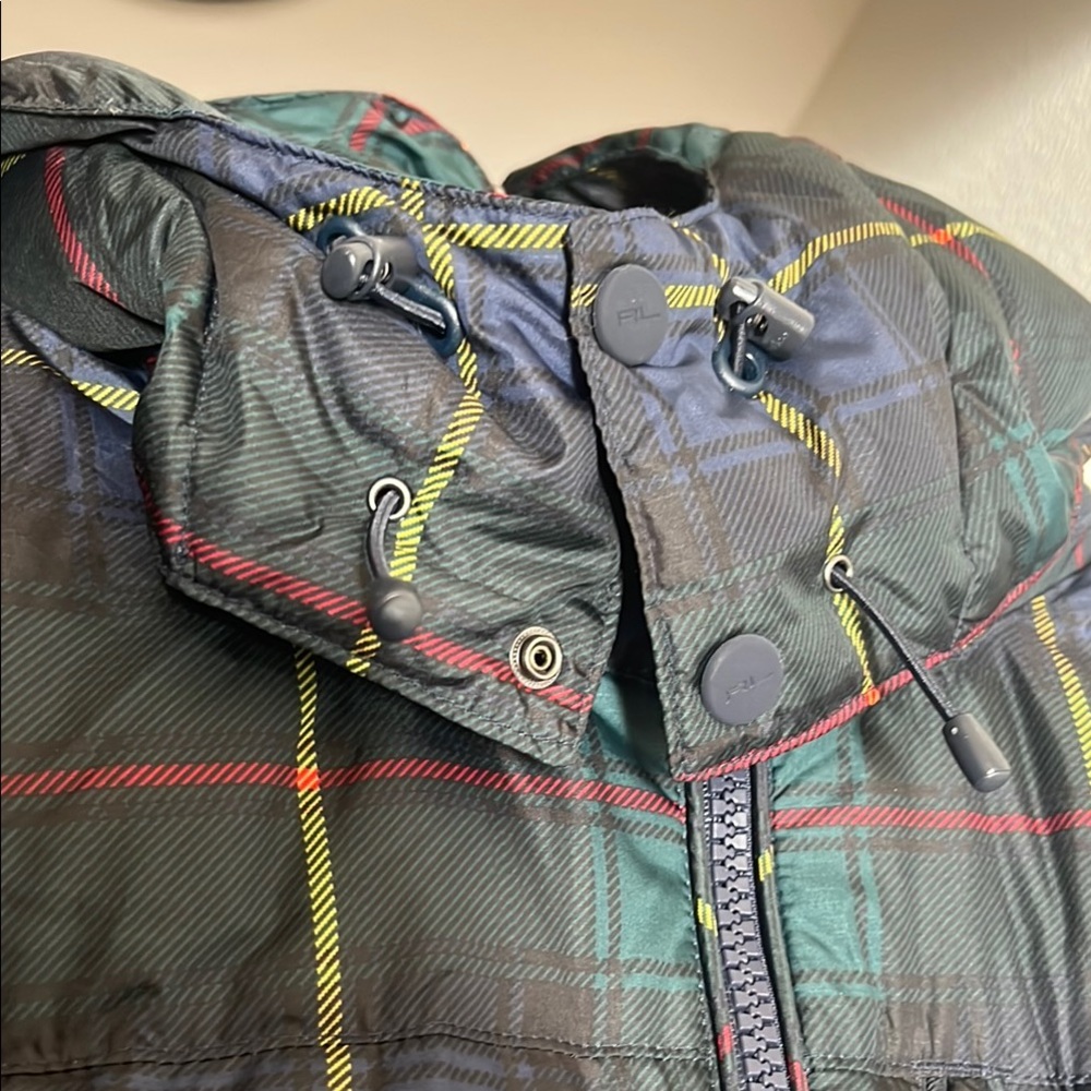 Polo by Ralph Lauren Men's Plaid Puffer Jacket - Navy - Picture 5 of 8
